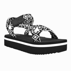 Nine West Camping Platform Sandals - Black/White - Ireland (PO2856039)